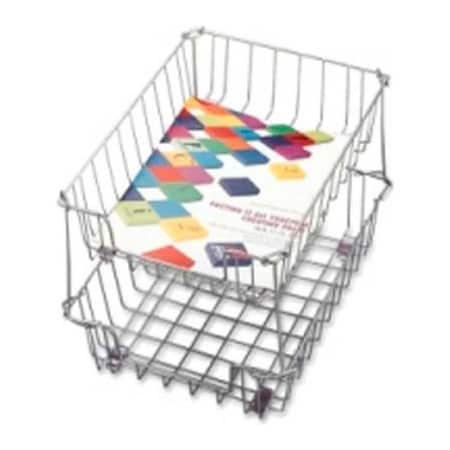 Fellowes Fellowes Wire Desk Tray Letter Size 10" x 14-1/8" x 3" Silver FEL60012